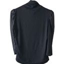 T Tahari  Mesh Three Quarter Sleeve Turtleneck Blouse - Black- Medium Photo 2