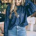 Free People Olivia Lace blouse in blue (XS) Photo 3