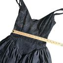 Jessica McClintock Gunne Sax  Size 3 Black Bow Back Dress Tulle Glitter Goth Prom Photo 13