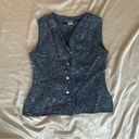 Vintage Blue  Floral Vest Photo 0