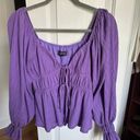 4S13NNA Purple Tie Front Top Photo 0