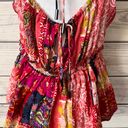 Rachel Zoe Multicolored Patchwork Floral Paisley  Peplum Cutout Halter Top Photo 5