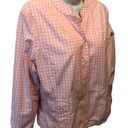 Tommy Hilfiger  Pink Gingham Check Lined Golf Jacket Sz. L Pockets Button Up Photo 1