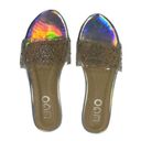 EGO  Slip-On Rhinestone Sandals in Iridescent Photo 41