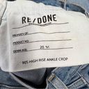 RE/DONE Re Done sz 24 90s High Rise Ankle Crop Raw Hem Distressed Jeans Photo 10