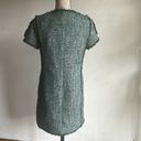 W By Worth  Short Sleeve Fringe Trim Green Dress Size 6 Photo 9