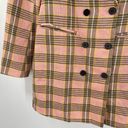 Nasty Gal  Blazer Dress Size 8 Plaid Decisions Menswear Style Pink Yellow Button Photo 7