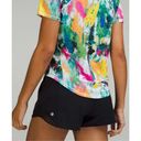 Lululemon  High-Neck Running and Training T-Shirt in  No Limits White Multi Photo 3