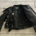 FMC Leather Fringe Riding Jacket Black Size L Photo 3