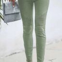 Beulah NWOT  Army Green Moto Jeggings Photo 1