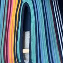 Carolina belle  Striped Pleated Dress Size L Multicolor Knee Length Sleeveless Photo 4