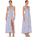 Poupette St. Barth  Nana Printed Maxi Dress Revolve Blue Begonia Size L New w/Tag Photo 1