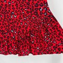Lovers + Friends  Women's Sahara Cheetah Lined Lena Mini Skirt Red Black Size XS Photo 3