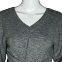 JOA  Sweater Womens Medium Gray Twist Front Cropped Basic Neutral Minimalist Photo 4