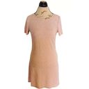 Trixxi  Dress Size Medium Pink Blush Textured Shift Party Evening Cocktail Mini Photo 5