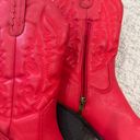 Red Cowboy Boots Size 7.5 Photo 1