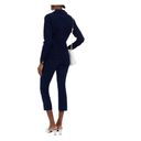 L'Agence  Allison Navy Blue Double-Breasted Gabardine Jacket Size Medium ($495) Photo 4