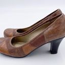 Madden Girl  Danceer Retro Y2K Brown Faux Leather Patchwork High Heels Size 8 Photo 4