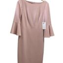 Harper  Rose Women's Pink Blush Bell Sleeve Bateau Neck Sheath Dress NWT Sz 8 Photo 9