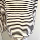 J.Crew || White/black striped hoodie with pockets Photo 2