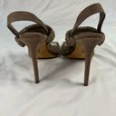 DKNY NWOB  Size 6.5 Brown Leather Ranae Square Toe Slingback Stiletto Sandal Photo 5