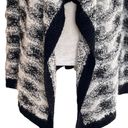 Lou & grey  Women’s Snowbound Open Front Mohair Cardigan Size M Black White Photo 4