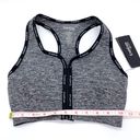 Bebe Sport Women's Front Zip Seamless Mini Logo Tape Sports Bra Photo 8