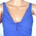 Gottex  blue one-piece swimsuit w/adjustable front tie and ruching. Size 10. EUC Photo 1