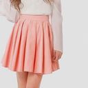 Lulus mini skater full skirt w/tulle layer - beige Photo 1