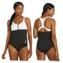 Nike NWT  Colorblock Racerback Tankini Top & Essential Full Bikini Bottom Medium Photo 1