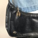 Oleg Cassini Vintage  faux leather black lizard print Crossbody bag Photo 3