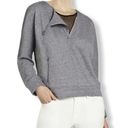 BCBGMAXAZRIA  Tallulah Zipper Mesh Grey Sweatshirt Photo 0