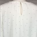 Socialite  Long Sleeve Tie Front Polka Dot Blouse Photo 2