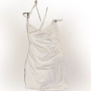 Naked Wardrobe NWOT  Strapped in Ruche Body Con mini Dress white sz M Photo 2