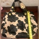 Big Buddha  Nude & Black Mixed Media Leather Flower Tote Bag Photo 4