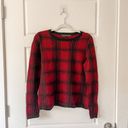 360 Cashmere PALOMA Pullover Sweater OXBLOOD Plaid Photo 4