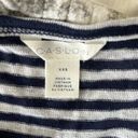 Caslon Navy/White Striped Linen Short Sleeve Lightweight Tunic Top Oversized XXS NWT Photo 8