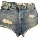 ZARA ✨  Trf Premium Wash Ripped Denim Shorts ✨ Photo 2