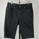 Krass&co Lauren Jeans . Women's Long Length Y2K Denim Shorts Size 6 Black Photo 0
