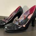 Steve Madden  Y2K Vintage Leather Black Pumps Size 10 Barbiecore Punk Grunge Photo 0