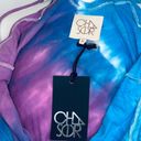 Chaser  Size Medium Purple Pink and Blue Tie Dye Maxi Dress with Lattice Detail Photo 6