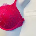 Victoria's Secret  Bombshell Plunge Super Push Up Bra Lace 36A add 2 Cups Pink Photo 2