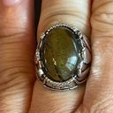 Tigers eye stone silver ring size 7.75 Photo 7