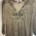 Knox Rose  NWT Stonewash Grey Peasant Top Sz XS Photo 6