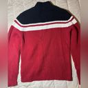 st. john's bay vintage St. john’s Bay Red White & Blue Striped Crewneck Pullover Halfzip Photo 2