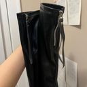 SheIn Black Over the Knee Boots with Back Zipper and Chunky Heel Photo 7