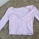 Hollister Pink Cropped Long Sleeve Photo 0