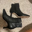 Sam Edelman  Lizzo Leather Ankle Boot Kitten Heel Black Zipper- Size 9 Photo 3