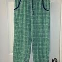 Mixit  Green/Blue Print Cropped Length Lounge Pants M Photo 0