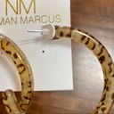 Neiman Marcus acrylic animal print hoop earrings New Photo 2